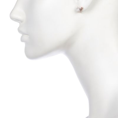 Rose gold tone triangle stud earrings